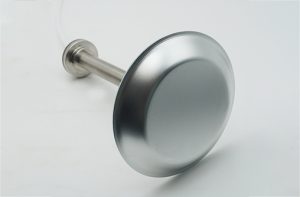 CNC turned round plate with stem